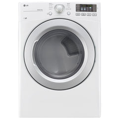LG DLE3470W Electric Dryer, 7.4 cu. ft. Dryer Capacity, 8 Dry Cycles, 3 Temperature Settings, Vented, Stackable, White colour