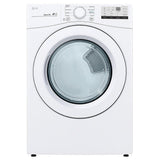 LG DLE3400W Electric Dryer, 7.4 cu. ft. Dryer Capacity, 8 Dry Cycles, 3 Temperature Settings, Vented, Stackable, White colour