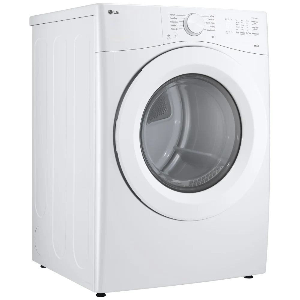 LG DLE3420W Electric Dryer, 7.4 cu. ft. Dryer Capacity, 10 Dry Cycles, 3 Temperature Settings, Vented, Stackable, White colour (Copy)