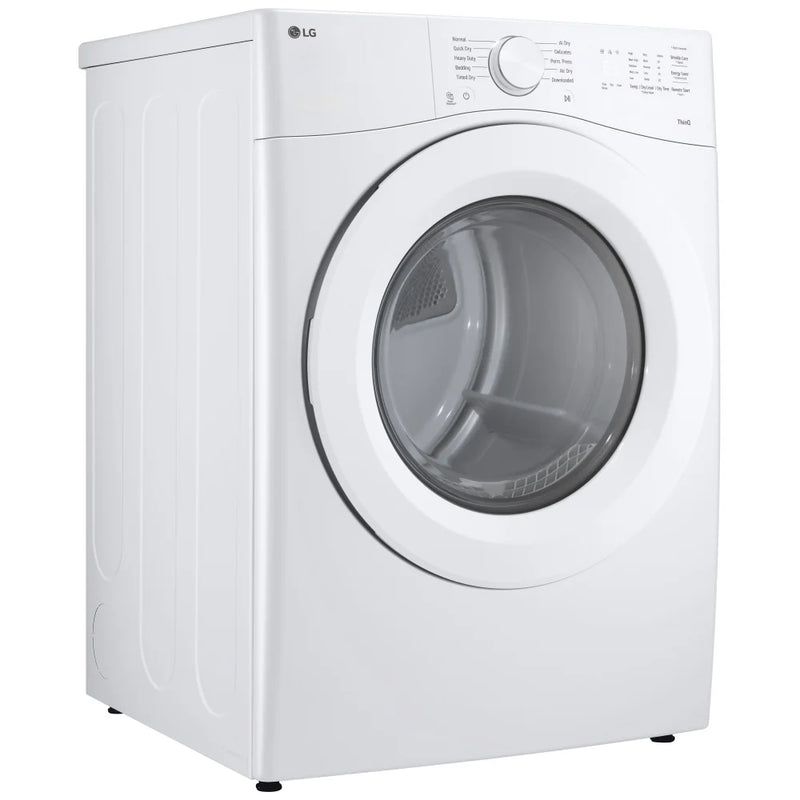 LG DLE3420W Electric Dryer, 7.4 cu. ft. Dryer Capacity, 10 Dry Cycles, 3 Temperature Settings, Vented, Stackable, White colour (Copy)