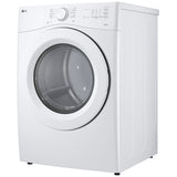 LG DLE3420W Electric Dryer, 7.4 cu. ft. Dryer Capacity, 10 Dry Cycles, 3 Temperature Settings, Vented, Stackable, White colour (Copy)