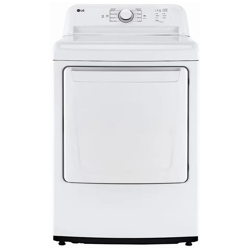 LG DLE6100W Electric Dryer, 7.3 cu. ft. Dryer Capacity, 5 Dry Cycles, 3 Temperature Settings, Vented, White colour