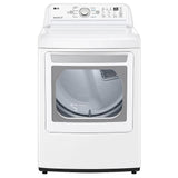 LG DLE7150W Electric Dryer, 7.3 cu. ft. Dryer Capacity, 3 Temperature Settings, Steel Drum, White colour