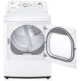 LG DLE7150W Electric Dryer, 7.3 cu. ft. Dryer Capacity, 3 Temperature Settings, Steel Drum, White colour