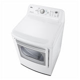 LG DLE7150W Electric Dryer, 7.3 cu. ft. Dryer Capacity, 3 Temperature Settings, Steel Drum, White colour