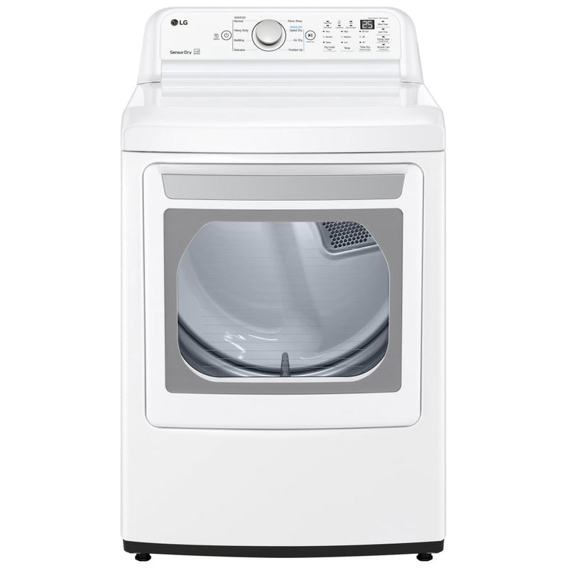 LG DLE7150W Electric Dryer, 7.3 cu. ft. Dryer Capacity, 3 Temperature Settings, Steel Drum, White colour