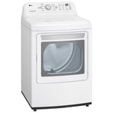 LG DLE7150W Electric Dryer, 7.3 cu. ft. Dryer Capacity, 3 Temperature Settings, Steel Drum, White colour