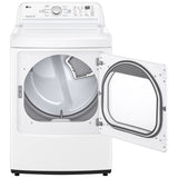 LG DLE7150W Electric Dryer, 7.3 cu. ft. Dryer Capacity, 3 Temperature Settings, Steel Drum, White colour