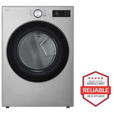 LG DLEX5800V Electric Dryer, 7.4 cu. ft. Dryer Capacity, 26 Dry Cycles, Steam Clean, 5 Temperature Settings, Vented, Stackable, Wifi Enabled