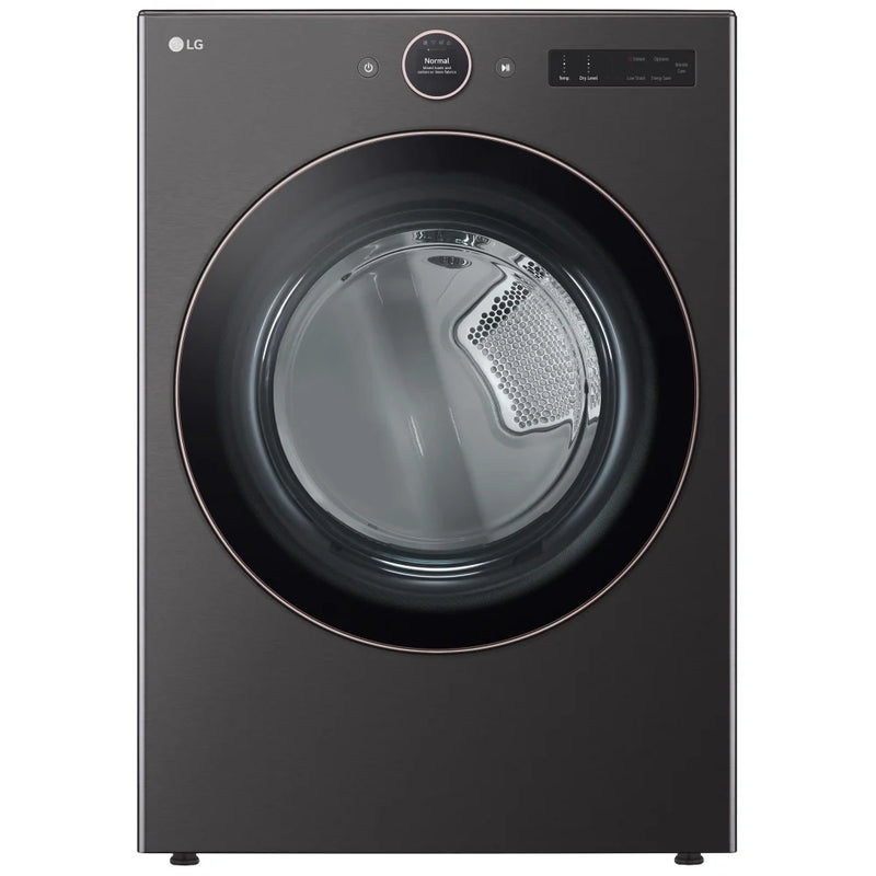 LG DLEX6500B Electric Dryer, 7.4 cu. ft. Dryer Capacity, 23 Dry Cycles, Steam Clean, 5 Temperature Settings, Vented, Stackable, Wifi Enabled, Black Stainless Steel colour