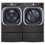 LG DLEX8900B Electric Dryer, 9.0 cu. ft. Dryer Capacity, 12 Dry Cycles, Steam Clean, 5 Temperature Settings, Vented, Stackable, Wifi Enabled, Black Stainless Steel colour