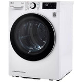 LG DLHC1455W Electric Dryer, 4.2 cu. ft. Dryer Capacity, 14 Dry Cycles, Steam Clean, 3 Temperature Settings, Ventless - Heat Pump, Stackable, Wifi Enabled, White colour