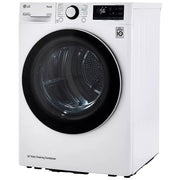 LG DLHC1455W Electric Dryer, 4.2 cu. ft. Dryer Capacity, 14 Dry Cycles, Steam Clean, 3 Temperature Settings, Ventless - Heat Pump, Stackable, Wifi Enabled, White colour