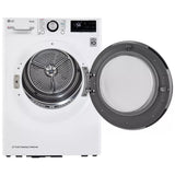 LG DLHC1455W Electric Dryer, 4.2 cu. ft. Dryer Capacity, 14 Dry Cycles, Steam Clean, 3 Temperature Settings, Ventless - Heat Pump, Stackable, Wifi Enabled, White colour