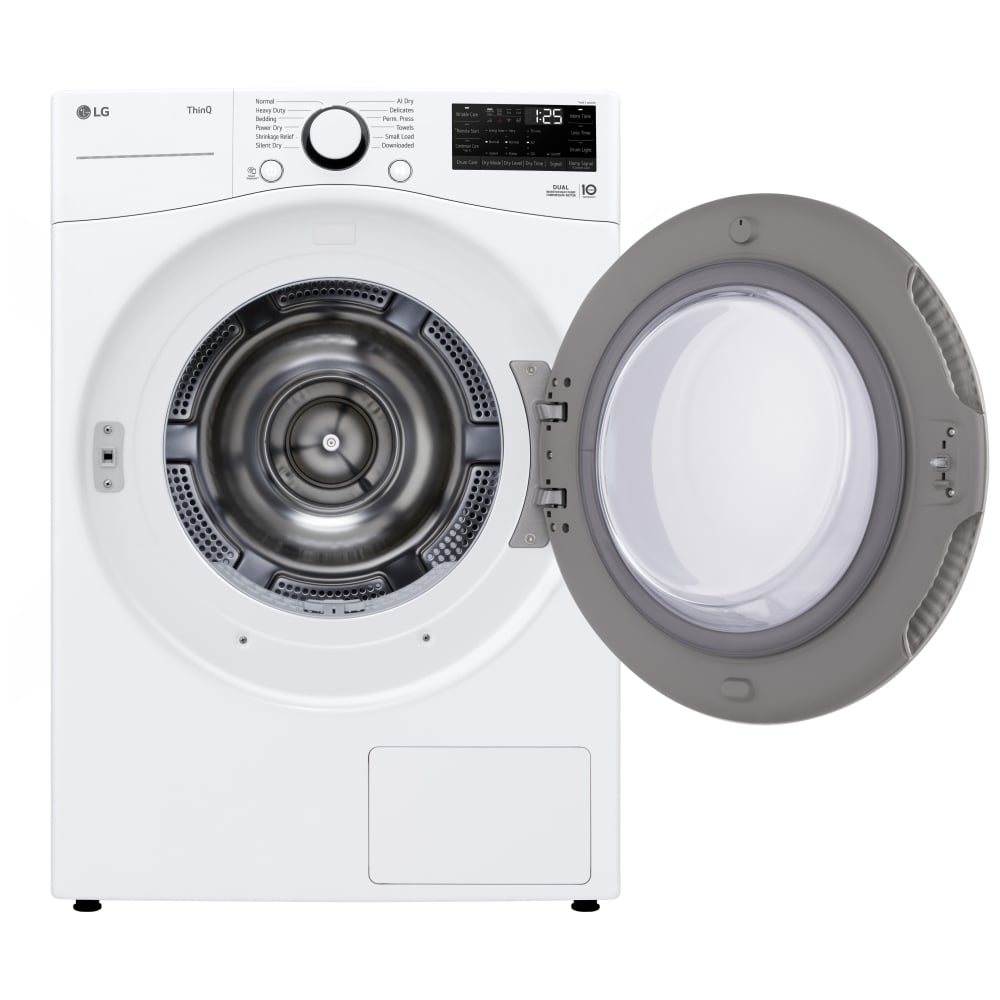 LG DLHC3602W Electric Dryer, 7.8 cu. ft. Dryer Capacity, 11 Dry Cycles, 2 Temperature Settings, Ventless - Heat Pump, Stackable, White colour