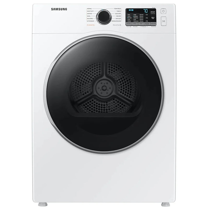 Samsung DV25B6800EW Ventless Electric Dryer, 4 cu. ft. capacity, stackable, steel drum, white colour