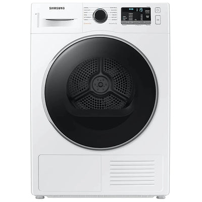 Samsung DV25B6800HW Electric Dryer, 4 cu. ft. Dryer Capacity, 5 Temperature Settings, Stackable, Steel Drum, White colour Ventless (Heat Pump)