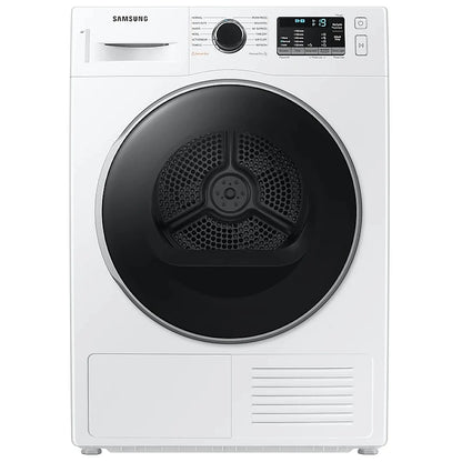 Samsung DV25B6800HW Electric Dryer, 4 cu. ft. Dryer Capacity, 5 Temperature Settings, Stackable, Steel Drum, White colour Ventless (Heat Pump)