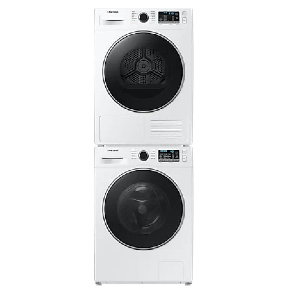 Samsung DV25B6800HW Electric Dryer, 4 cu. ft. Dryer Capacity, 5 Temperature Settings, Stackable, Steel Drum, White colour Ventless (Heat Pump)