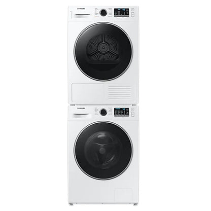 Samsung DV25B6800HW Electric Dryer, 4 cu. ft. Dryer Capacity, 5 Temperature Settings, Stackable, Steel Drum, White colour Ventless (Heat Pump)