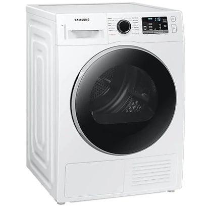 Samsung DV25B6800HW Electric Dryer, 4 cu. ft. Dryer Capacity, 5 Temperature Settings, Stackable, Steel Drum, White colour Ventless (Heat Pump)
