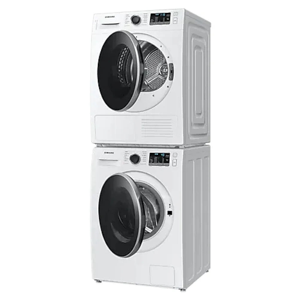 Samsung DV25B6800HW Electric Dryer, 4 cu. ft. Dryer Capacity, 5 Temperature Settings, Stackable, Steel Drum, White colour Ventless (Heat Pump)