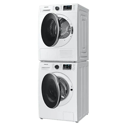 Samsung DV25B6800HW Electric Dryer, 4 cu. ft. Dryer Capacity, 5 Temperature Settings, Stackable, Steel Drum, White colour Ventless (Heat Pump)