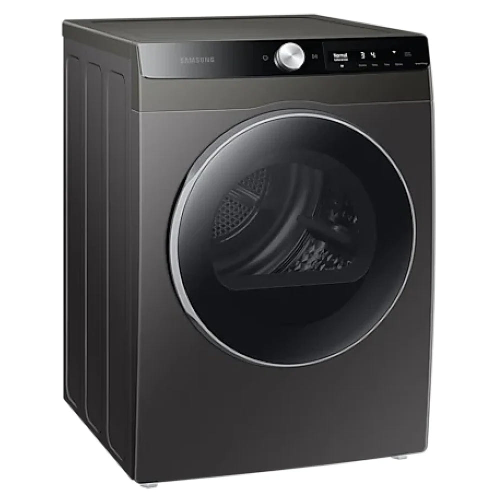 Samsung DV25B6900EX Electric Dryer, 4 cu. ft. Dryer Capacity, 5 Temperature Settings, Stackable, Steel Drum, Wifi Enabled, Grey colour