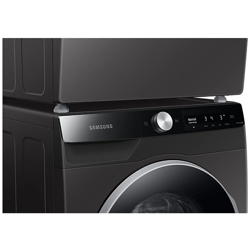 Samsung DV25B6900EX Electric Dryer, 4 cu. ft. Dryer Capacity, 5 Temperature Settings, Stackable, Steel Drum, Wifi Enabled, Grey colour