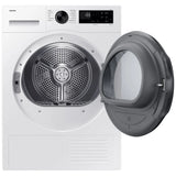 Samsung DV25FG50B0BEAC Electric Dryer, 4 cu. ft. Dryer Capacity, 12 Dry Cycles, 3 Temperature Settings, Ventless - Heat Pump, Stackable, White colour