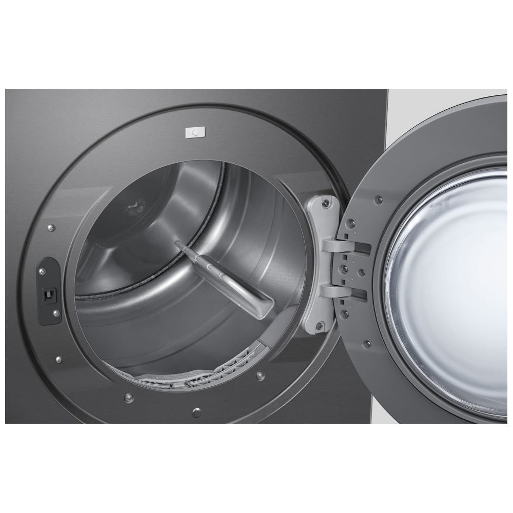 Samsung Bespoke DV90F53AESAC Electric Dryer, 7.6 cu. ft. capacity, steam clean, 5 temperature settings, stackable, steel drum, wifi enabled, dark steel colour