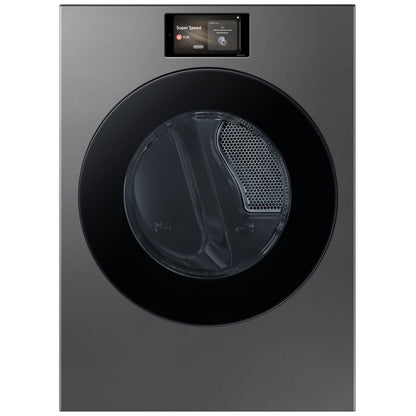 Samsung Bespoke DV90F53AESAC Electric Dryer, 7.6 cu. ft. capacity, steam clean, 5 temperature settings, stackable, steel drum, wifi enabled, dark steel colour