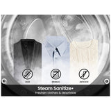 Samsung DVE45B6305W - DVE45B6305W/AC Electric Dryer, 7.5 cu. ft. Dryer Capacity, 12 Dry Cycles, Steam Clean, 5 Temperature Settings, Vented, Stackable, Wifi Enabled, White colour