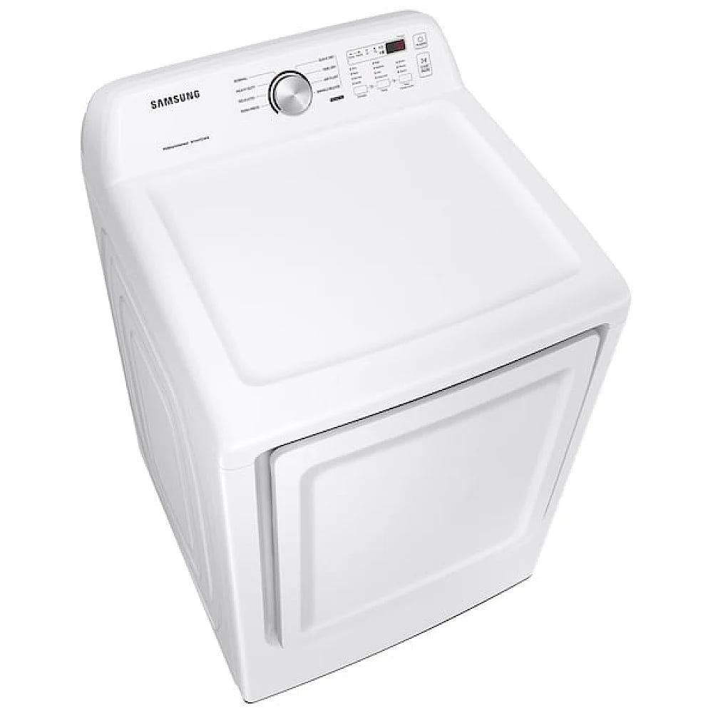 Samsung DVE45T3200W Electric Dryer, 7.2 cu. ft. Dryer Capacity, 7 Dry Cycles, 4 Temperature Settings, Steel Drum, White colour