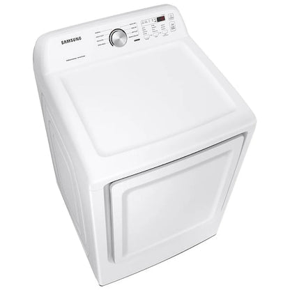 Samsung DVE45T3200W Electric Dryer, 7.2 cu. ft. Dryer Capacity, 7 Dry Cycles, 4 Temperature Settings, Steel Drum, White colour