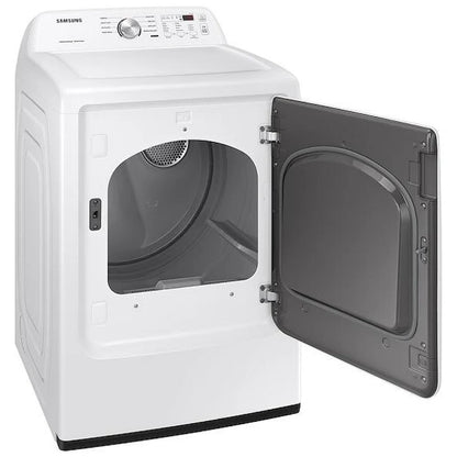 Samsung DVE45T3200W Electric Dryer, 7.2 cu. ft. Dryer Capacity, 7 Dry Cycles, 4 Temperature Settings, Steel Drum, White colour