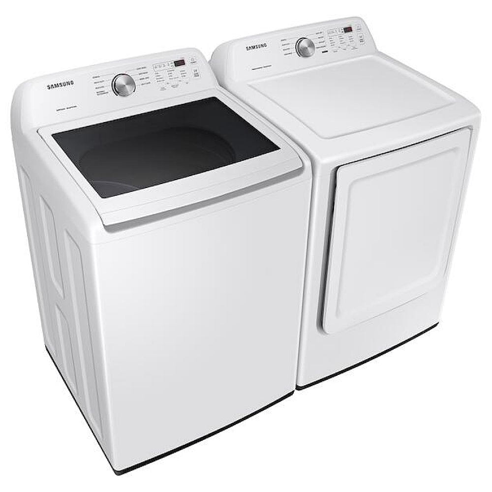 Samsung DVE45T3200W Electric Dryer, 7.2 cu. ft. Dryer Capacity, 7 Dry Cycles, 4 Temperature Settings, Steel Drum, White colour