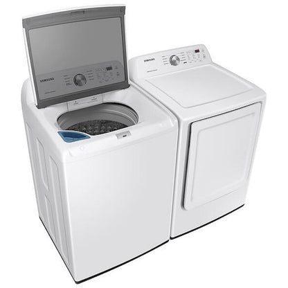 Samsung DVE45T3200W Electric Dryer, 7.2 cu. ft. Dryer Capacity, 7 Dry Cycles, 4 Temperature Settings, Steel Drum, White colour