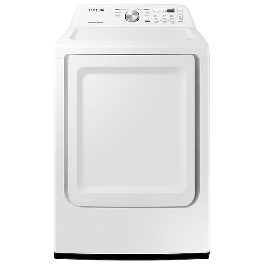 Samsung DVE45T3200W Electric Dryer, 7.2 cu. ft. Dryer Capacity, 7 Dry Cycles, 4 Temperature Settings, Steel Drum, White colour