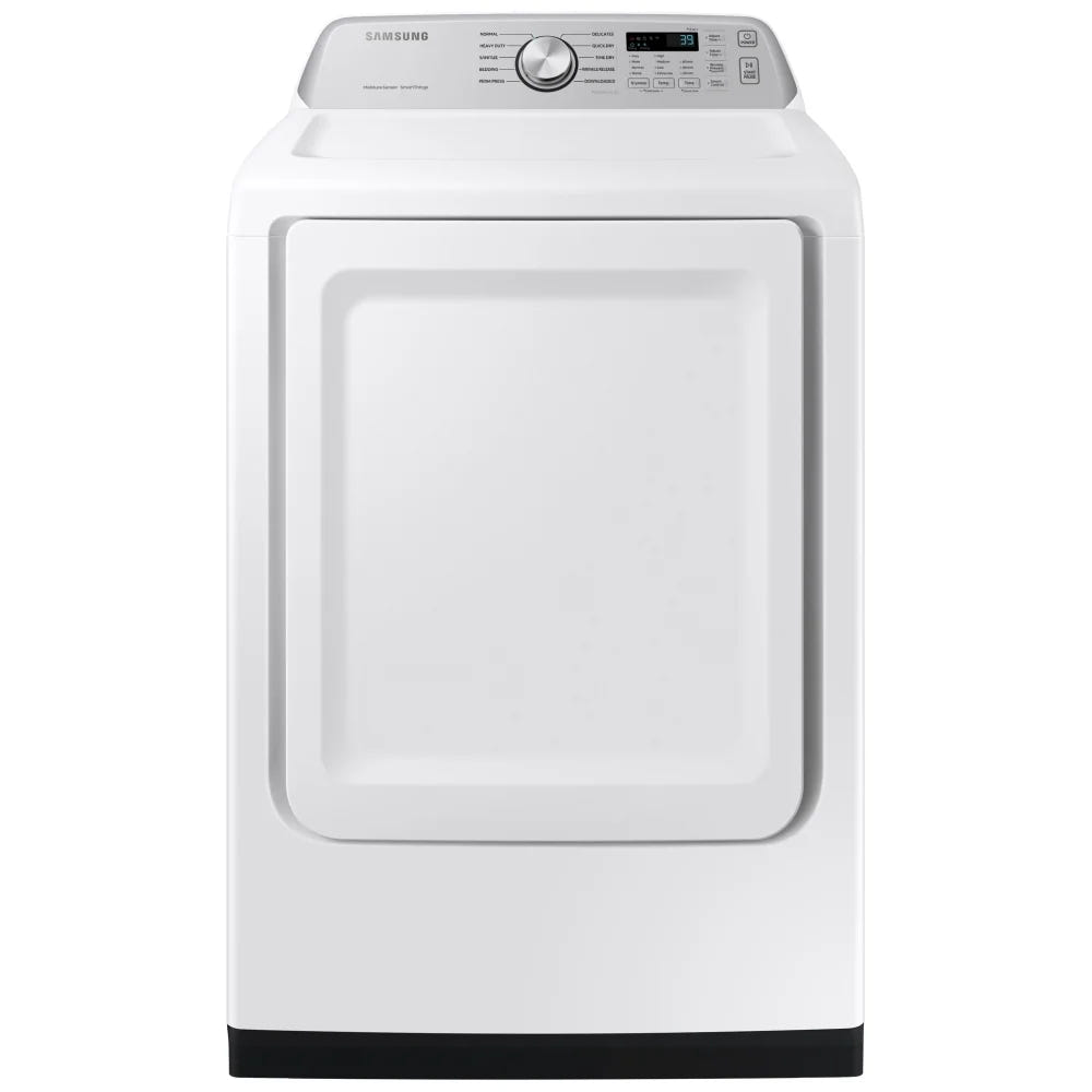 Samsung DVE47CG3500WAC Electric Dryer, 7.4 cu. ft. Dryer Capacity, 10 Dry Cycles, 4 Temperature Settings, Porcelain Drum, Wifi Enabled, White colour
