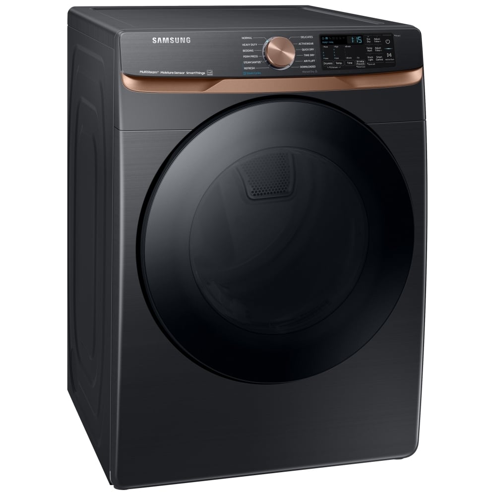 Samsung DVE50BG8300VAC Electric Dryer, 7.5 cu. ft. capacity, steam clean, 5 temperature settings, stackable, steel drum, wifi enabled, black colour