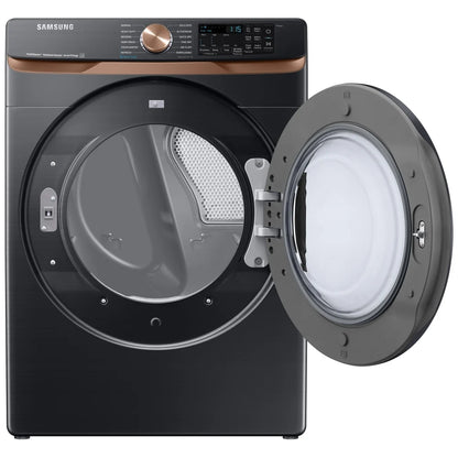 Samsung DVE50BG8300VAC Electric Dryer, 7.5 cu. ft. Dryer Capacity, Steam Clean, 5 Temperature Settings, Stackable, Steel Drum, Wifi Enabled, Black colour