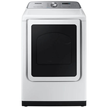 Samsung DVE52DG5505WAC Electric Dryer, 7.5 cu. ft. Dryer Capacity, 12 Dry Cycles, Steam Clean, 5 Temperature Settings, Plastic Drum, Wifi Enabled, White colour