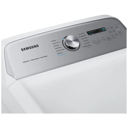 Samsung DVE52DG5505WAC Electric Dryer, 7.5 cu. ft. Dryer Capacity, 12 Dry Cycles, Steam Clean, 5 Temperature Settings, Plastic Drum, Wifi Enabled, White colour