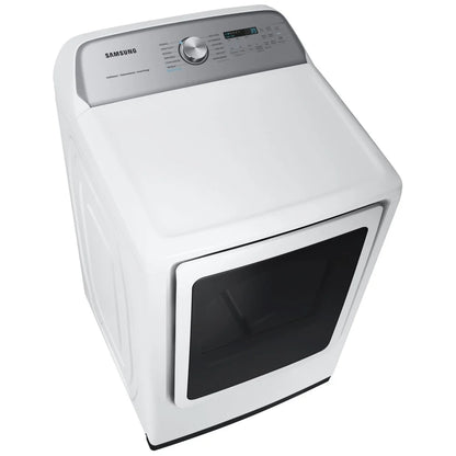Samsung DVE52DG5505WAC Electric Dryer, 7.5 cu. ft. Dryer Capacity, 12 Dry Cycles, Steam Clean, 5 Temperature Settings, Plastic Drum, Wifi Enabled, White colour