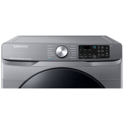 Samsung DVG45B6305P - 7.5 cu. ft. Gas Dryer with Steam Clean, 5 Temperature Settings, Stackable, Steel Drum, Wifi Enabled, Grey Colour
