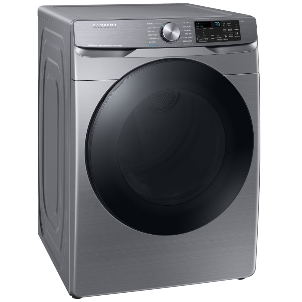 Samsung DVG45B6305P - 7.5 cu. ft. Gas Dryer with Steam Clean, 5 Temperature Settings, Stackable, Steel Drum, Wifi Enabled, Grey Colour