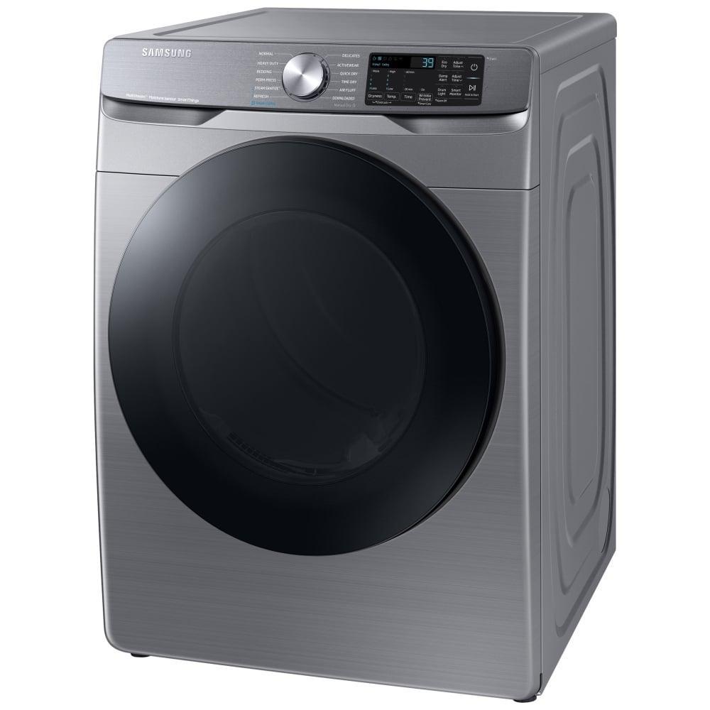 Samsung DVG45B6305P - 7.5 cu. ft. Gas Dryer with Steam Clean, 5 Temperature Settings, Stackable, Steel Drum, Wifi Enabled, Grey Colour