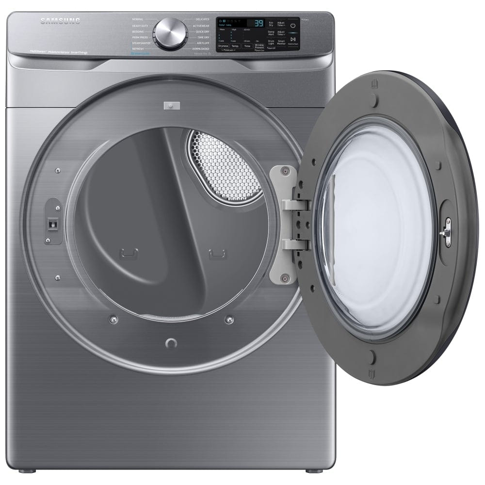 Samsung DVG45B6305P - 7.5 cu. ft. Gas Dryer with Steam Clean, 5 Temperature Settings, Stackable, Steel Drum, Wifi Enabled, Grey Colour