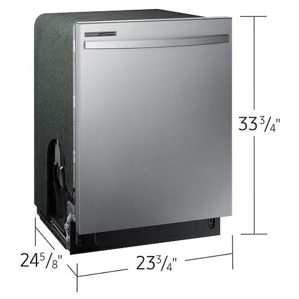 Samsung DW80CG4021SRAA Dishwasher, 24 inch Exterior Width, 53 dB Decibel Level, Fully Integrated, 4 Wash Cycles, 14 Capacity (Place Settings), Stainless Steel colour